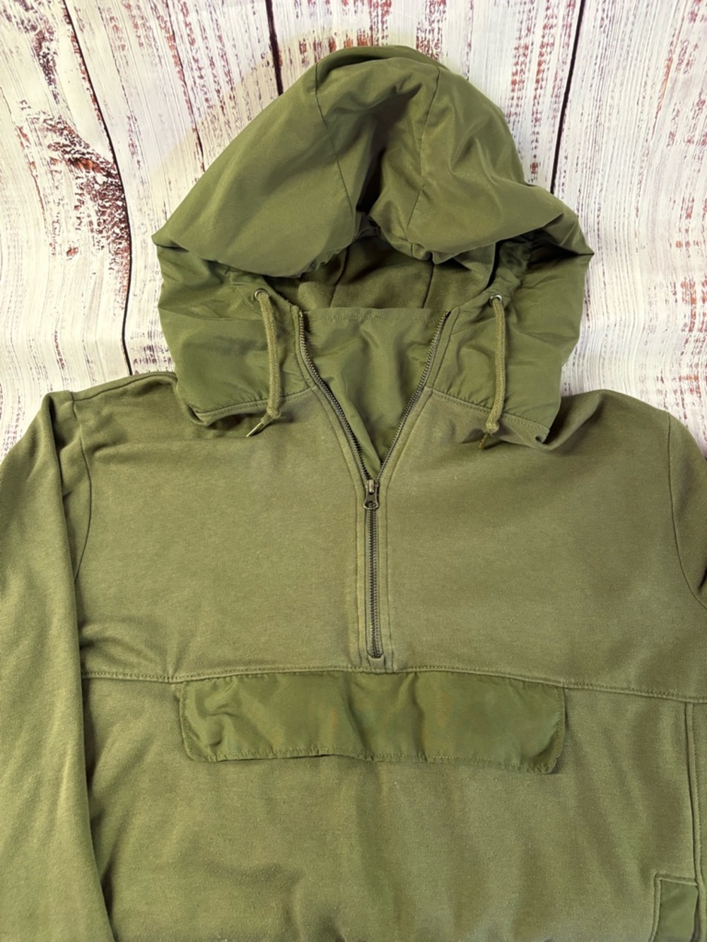 Old Navy Olive Green Performance Half-Zip Hoodie